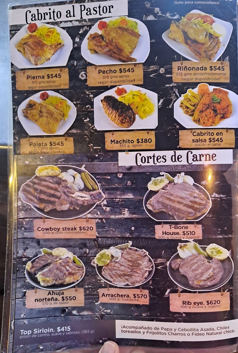 Restaurant los Cabritos Alameda Menu - Image 1